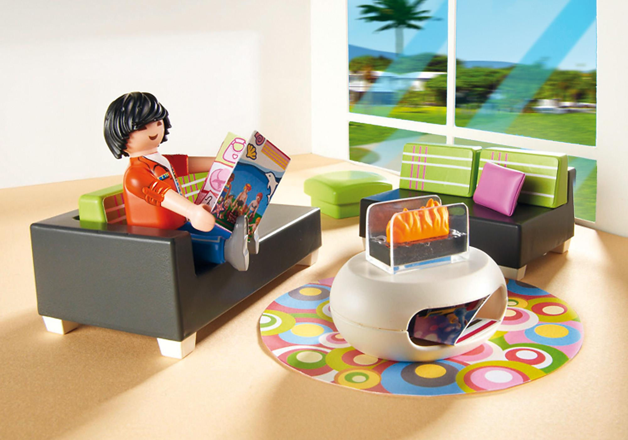 playmobil modern living room 5584